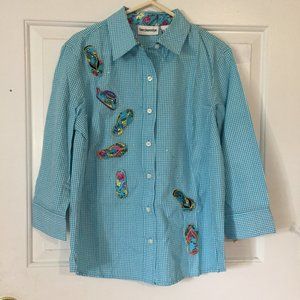 Breckenridge Blue Gingham Button-Down